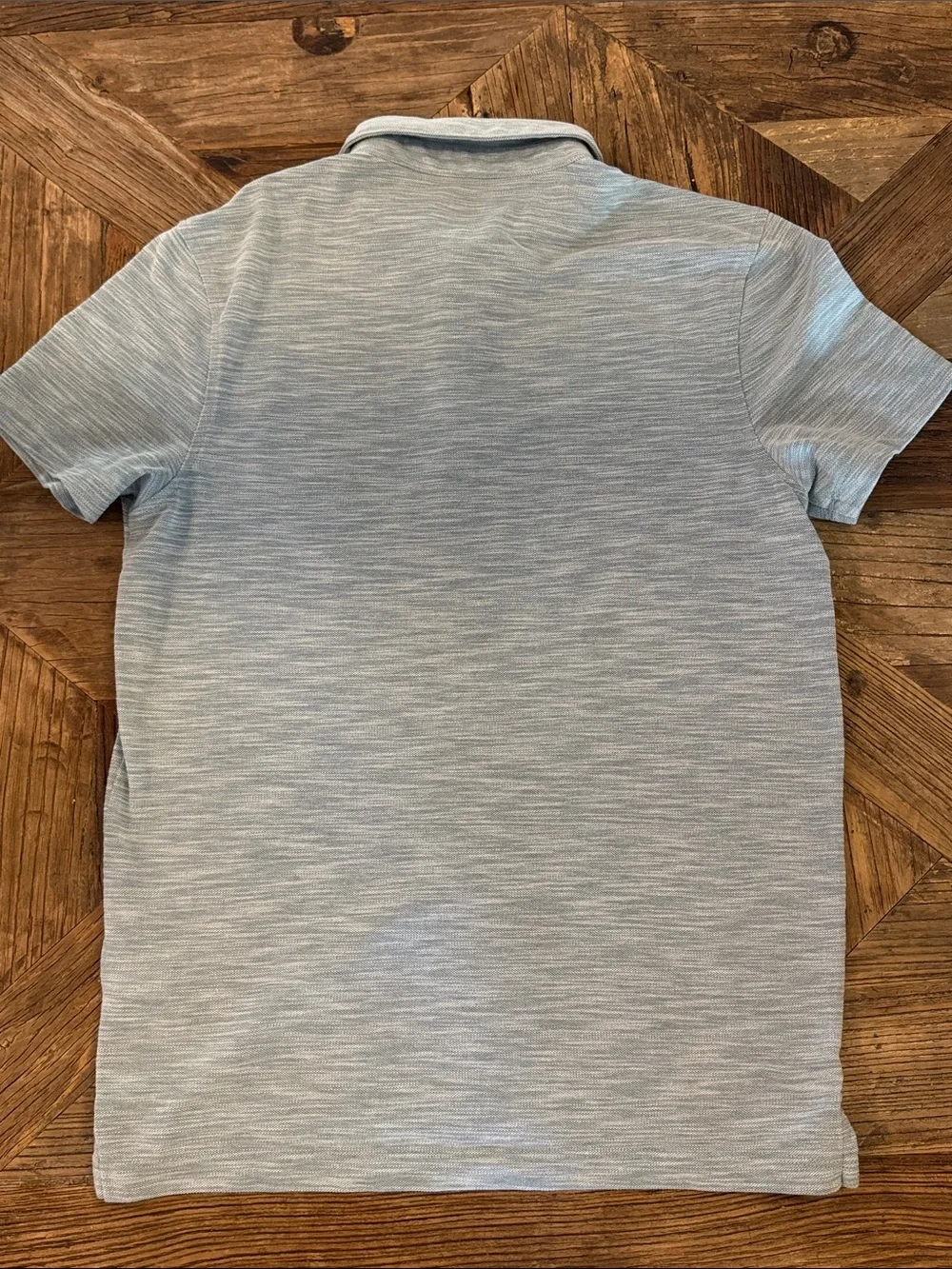 J. Crew Performance Heathered Light Blue/Green Men's Polo